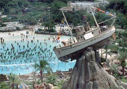 The Boat perched above the Wave Pool